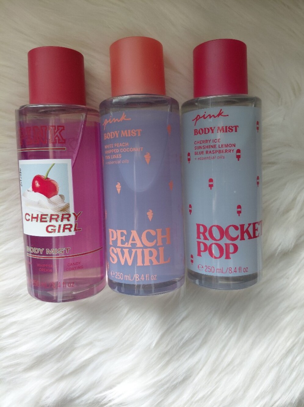 Victoria's Secret PINK Body Mist Trio - Blue, Lavender, Pink